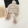 Gorro Pulóver Lindo de Invierno para Niños y Niñas, Forrado de Felpa y Engrosado, Gorro Lei Feng Cálido, Gorro de Lana Tejido con Protección para Orejas para Ciclismo