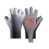 Guantes de medio dedo para niños, finos, con protección solar, de seda fría, transpirables, resistentes al desgaste, antideslizantes, elásticos, para deportes al aire libre, equitación, de malla.