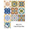 10 Piezas Bohemio Colorido Mandala Pegatinas de Pared Superficie de Gabinete Pared Azulejos Decorativos Autoadhesivos Engrosados
