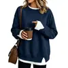 Moletom feminino Amazon com blocos de cor e mangas compridas, série com estoque a longo prazo, best-seller de outono/inverno, estilo casual para casais