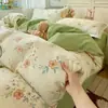Juego de ropa de cama fresco y sencillo para dormitorio universitario de tres piezas sábana bajera 90x190cm sábana bajera gruesa y funda nórdica juego de cuatro piezas