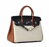 Bolso Platino Bloque de Color 2026 Nuevo Modelo Bolso de Piel Genuina para Mujer Bolso de Hombro Único Cruzado para Bolso de Mano Estilo Nuevo Tendencia Casual para Viajes
