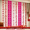 Set de Decoración de Habitación de Boda Cortinas Ventana Tira Larga Decoraciones Colgantes de Personajes de Boda Guirnaldas para Boda Casa Nueva Dormitorio Sala de Estar