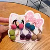Nueva Cuerda para el Cabello de Resina Oscura con Dibujos de Animales para Bebés que No Daña el Cabello, Niñas de Jardín de Infancia Animales Flores 5 Pares