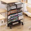 Soporte para Libros con Ruedas, Artefacto Desmontable para Almacenamiento de Información de Libros y Papeles de Examen al Lado del Escritorio, Carrito al Lado del Escritorio, Estantería de Pie