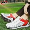 Nuevos Zapatos de Golf para Hombre Antideslizantes Resistentes al Desgaste Zapatos de Entrenamiento Spikes de Actividad Transpirables Tira Reflectante Tenis