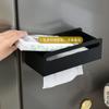Gaveta de Papel Toalha de Cozinha Transfronteiriça Criativa Multifuncional Montada na Parede Caixa de Papel Toalha Doméstica Geladeira Abertura Dupla Caixa de Papel Toalha Magnética