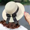 Sombrero para Mujer Verano Playa Viaje Ala Ancha Sombrero de Sol para Playa Protección Solar Sombrero de Paja Verano Casual Versátil Estilo Coreano Moderno
