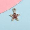 Colgante de Estrella de Cinco Puntas Accesorios de Colgante Aleación Simple Diamante Accesorios de Joyería Pulsera DIY Ropa Collar Llavero