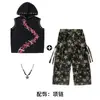 Conjunto de Pantalones Camuflados Modernos para Street Dance Infantil Hip-Hop Niños y Niñas Atuendo de Baile de Verano Ropa de Hip-Hop para Actuación Infantil