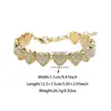 Atravessando Fronteiras Novo Sucesso de Vendas Completo em Diamante Amor Liga de Zinco Ajustável Feminino Simples Leve Luxo Moda Tornozeleira Fabricante Atacado