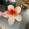 Pinza para el Cabello de Flor de Plumeria para Mujer, Pinza de Tiburón Floral, Accesorio Estilo Vacaciones en la Playa, Pasador, Adorno para el Cabello, Pinza para el Cabello