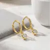 Pendientes de Plata de Ley S925 con Diamante Individual de Nuevo Estilo Lujoso Ligero 2026 para Mujer, Simples y Versátiles para el Uso Diario, Pendientes de Alta Gama