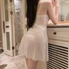 Marca Guiruo Ropa Interior Sexual Deseo Puro Perspectiva Calada Encaje Sexy Doble Abertura Camisón Traje para Mujer 4492