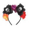 INS Novo Europeu e Americano Fecho de Cabeça de Flor Festa Pai-Filho Halloween Faixa de Cabelo Caveira de Espuma Adereço de Cabeça de Terror