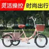 Bicicleta de três rodas para meia-idade e idosos, movida a pedal para idosos, movida a pedal para adultos, mobilidade movida a humano, deslocamento, bicicleta de fitness, triciclo