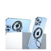Hebilla de anillo de soporte magnético para Apple 15promax sensación de metal desnudo soporte de escritorio carcasa con forma especial para ipone14