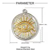 Colgante de Corazón de Mano de Fátima de Acero Inoxidable para Hacer Manualidades para Mujeres, Collar de Faraón Egipcio, Pendientes, Colgante de Joyería