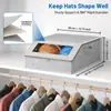 Caja de almacenamiento multifuncional para sombreros en casa, gran capacidad, caja de almacenamiento apilable para gorras de béisbol, almacenamiento multipropósito con ventana visible