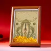 Adorno de marco de fotos que atrae la fortuna, cuenco del tesoro que atrae la riqueza, decoración auspiciosa para sala de estar, entrada, inauguración de tienda, decoración cultural y creativa para escritorio