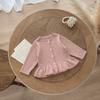 Suéter de Bebê 100% Algodão Puro Cardigã para Meninas com Design de Saia, Estilo Outono e Inverno, Quente e Confortável, em Estoque Suéter Infantil