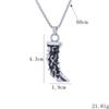 2024 collar de nicho transfronterizo simple de personalidad que no se desvanece collar de púas retro cadena larga para suéter colgante de aleación
