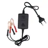 Carregador de bateria chumbo-ácido 12V1A Carregador de mesa 12 volts com clip jacaré Carregador de bateria Carregador inteligente