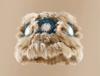 Gorro de lana de piel de conejo para mujer, otoño e invierno, bonito gorro de felpa cálido de estilo nacional, gorro de león hecho a mano con cara de tigre pequeña