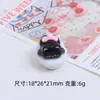 Pastel de pudín de gatito tridimensional dibujos animados comida juego hecho a mano adornos diy accesorios de pegamento de crema accesorios de resina accesorios