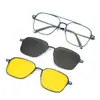 Gafas de Sol Polarizadas, Set Magnético de Succión Anti-UV, Moda para Transmisión en Vivo, Gafas de Sol de Moda Europeas y Americanas, Montura de Gafas 7009