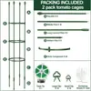 Enrejado de Rosas, Enrejado de Tomates, Soporte para Plantas, Jaula para Tomates, Enrejado para Plantas Trepadoras, Soporte para Flores, Poste para Plantas Trepadoras, Tubo de Acero Recubierto de Plástico