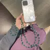 Verano Lujo Ligero Morado Láser Colorido Cuentas Heidi Cadena para Teléfono Móvil Colgante de Muñeca Portátil Anti-pérdida Cadena para Funda de Teléfono Móvil Creativa
