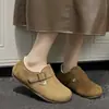 Pantuflas Cerradas de Suela Gruesa para Mujer, Nuevo Invierno 2026 Versátiles Cálidas Slip-On Retro Zapatos Birkenstock