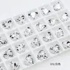 Rhinestones Pontiagudos em Forma de Coração 12MM Dongzhou Brilhantes Acessórios para Anel e Brinco DIY, Strass Incrustados, Item Popular de Exportação, Strass de Vidro em Forma de Coração