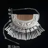 Tocado Miao Zhai estilo exótico de Guizhou vestido para disfraz Miao sombrero de plata collar accesorios de ropa étnica minoritaria Dong para mujeres