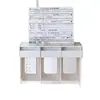 Estante de Livros para Mesa Vertical com Gavetas, Organizador de Livros, Rack de Armazenamento e Organização de Livros