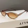 Gafas de Sol de Moda Europeas y Americanas 2026 para Mujer, Anti-UV, Lujo Ligero, Modernas, Gama Alta, Montura Ovalada Incrustada con Diamantes Púrpuras m