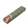 Caja de Empaque Cubierta Cielo y Tierra con Flor y Brocado Estilo Chino Caja de Papel para Empaque de Joyería Caja de Exhibición Larga para Regalo