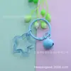 Chaveiro Colorido de Acrílico Transparente com Argola de Estrela Sino Fofo Miçanga DIY para Mochila Chaveiro