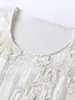 Nuevo Chal de Bordado con Lentejuelas Estilo Nacional Chino para Mujer Verano 2026 Nuevo Cuello Redondo Sin Mangas Holgado Adelgazante Camisa Top