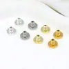 Tampões de Orelha Ufo de Ouro Real 18K Joias DIY Acessórios para Brincos Cor da Moda Conserva Estilo Vintage Tampões de Orelha Antiderrapantes A55B