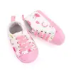Sapatos de bebê de 0 a 1 ano, sapatos de lona estampada, sapatos casuais com cadarço, sapatos para bebês e crianças pequenas, atacado 2647