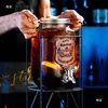 Garrafa de vidro de vinho, barril de vinho, pote de vinho, tanque de vinho, barril de cerveja, barril de chá de frutas com torneira cola recipiente de barril