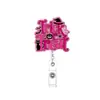 Diversión de Halloween Calavera Fantasma Brillo Acrílico Clip de Insignia Retráctil Insignia Médica Clip Retráctil Giratorio