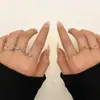 Estilo Ins Juego de 6 Anillos Xingyue Aleación de Oro y Plata Anillo Abierto para Mujer Joyería Transfronteriza Europea y Americana Estilo Popular