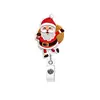 Cordão de Feltro de Natal Porta-Crachá Retrátil Divertido Caminhão do Papai Noel Boneco de Neve Porta-Identificação de Consultório Médico