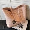 Bolsa de Textura de Alta Classe Feminina de Grande Capacidade 2023 Novo Verão All-match Bolsa de Ombro Simples Classe Commuter Tote Bag