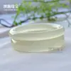 Pulsera de Jade Verde y Blanco para Mujer, Barra Redonda, Elegante Pulsera de Hielo Jade para Niñas, Estilo Juvenil, Pulsera Redonda Verde Claro Transparente Hielo
