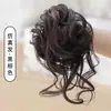 Presilha de Coque Fofo Natural Elástico para Cabelo Ferramenta de Penteado Mechas Longas Bigodes de Dragão Simulação de Botão Cabelo Preguiçoso Atacado Coque de Cabelo