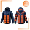 Chaqueta inteligente calefactora al por mayor de fábrica transfronteriza con control de cuatro zonas, 37 zonas de calefacción, temperatura constante y chaqueta exterior de algodón calefactado